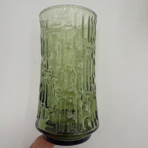 Vtg Libbey Brutalist Artica Tumbler Glasses Avocado Green 5.75” Tall Set of 6